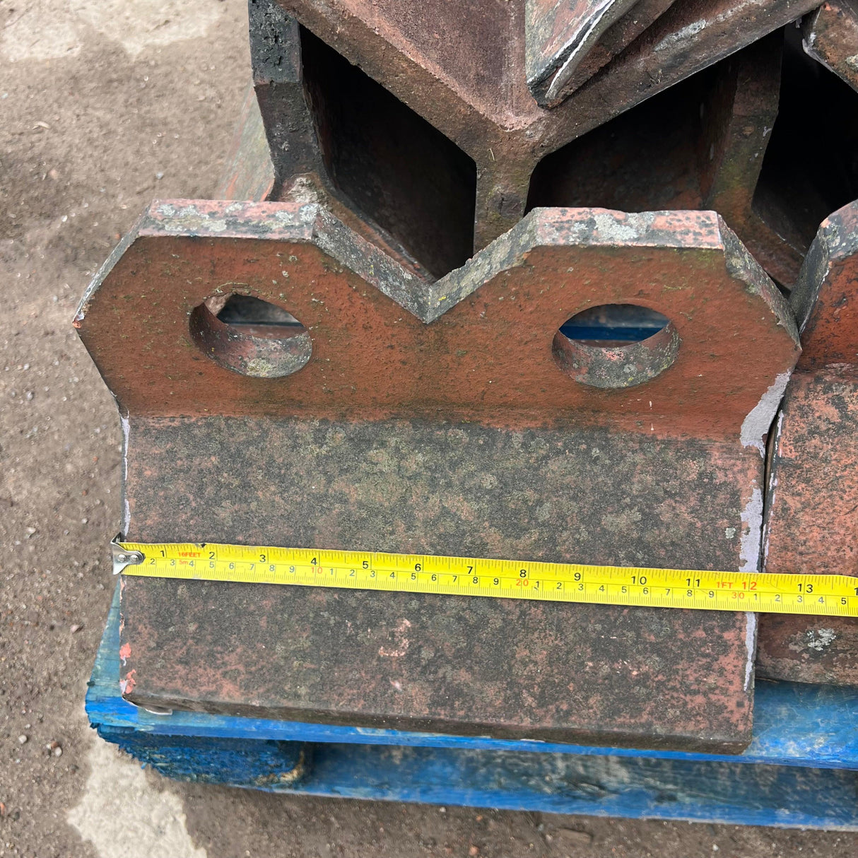 Reclaimed 2 Hole Crest Red Triangle Ridge Tiles - 80 Degrees - Reclaimed Brick Company