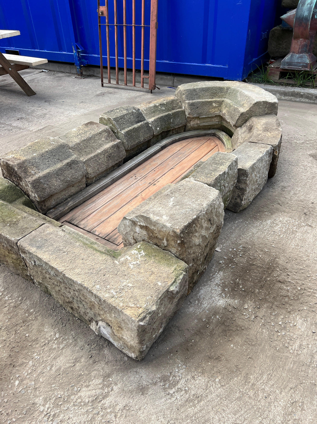 Reclaimed Vintage Arch Stone Door - Reclaimed Brick Company