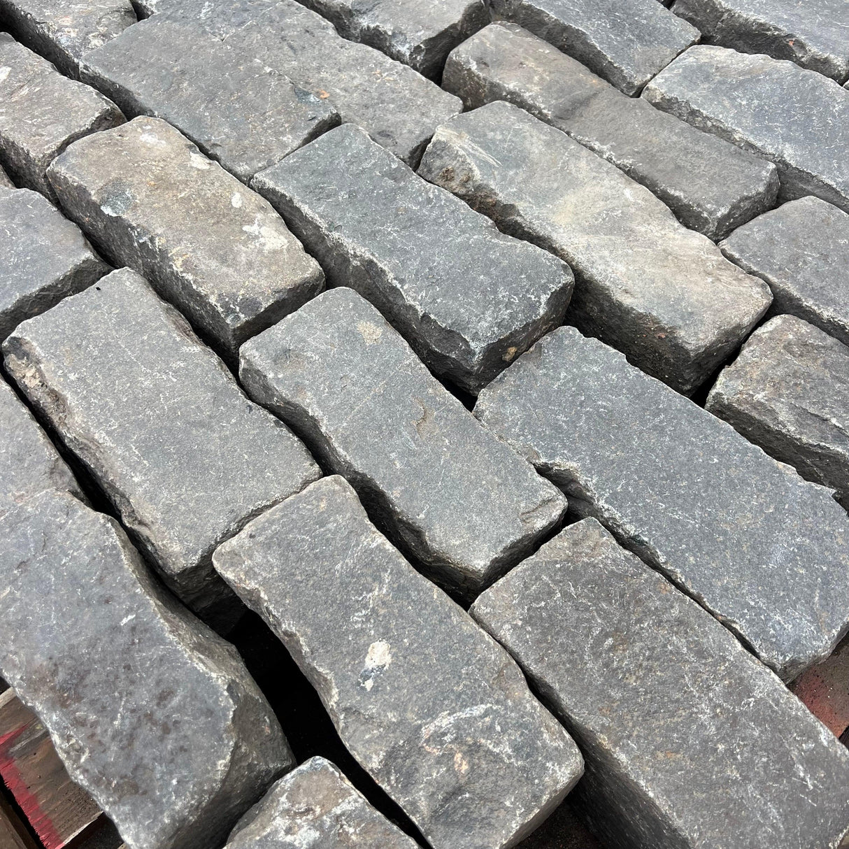 Reclaimed Basalt Stone Cobble Setts - Per Ton Bag - Reclaimed Brick Company