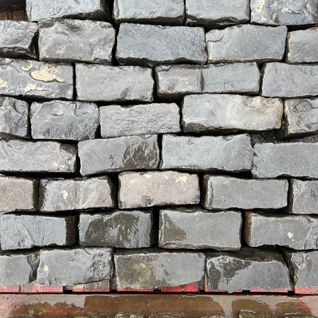 Reclaimed Basalt Stone Cobble Setts - Per Ton Bag - Reclaimed Brick Company