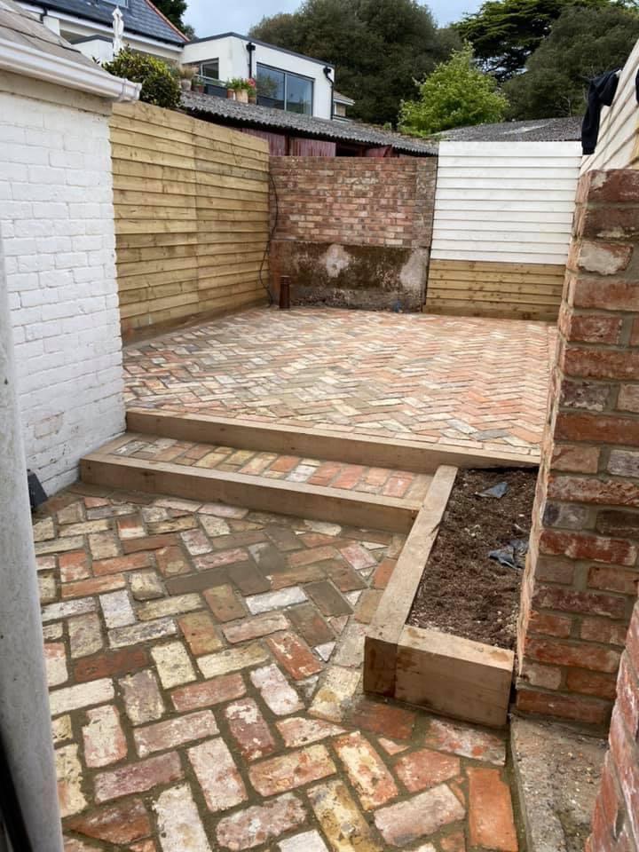 Reclaimed Brick Paver Patio Area, Chesterfield - Reclaimed Brick Company