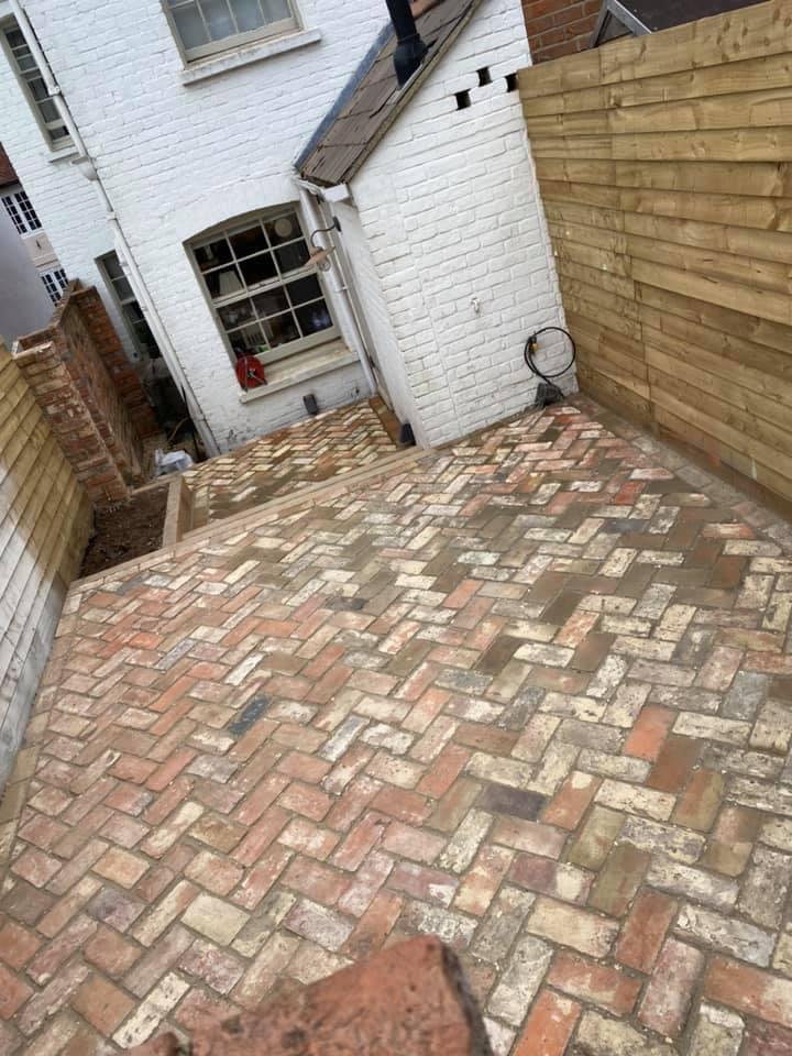 Reclaimed Brick Paver Patio Area, Chesterfield - Reclaimed Brick Company