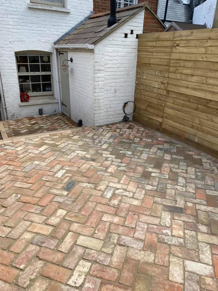 Reclaimed Brick Paver Patio Area, Chesterfield - Reclaimed Brick Company