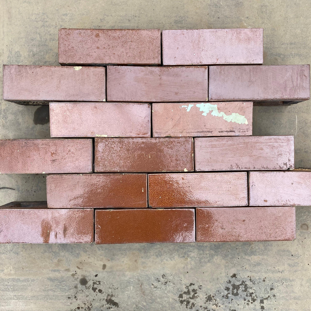 Reclaimed Brown Glazed Tile Brick - Reclaimed Brick Company