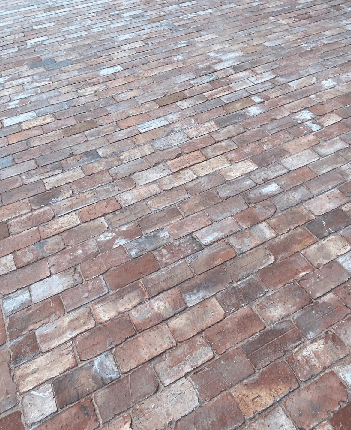 Reclaimed Clay Paving Brick Car Parking Area, Chichester, West Sussex - Reclaimed Brick Company