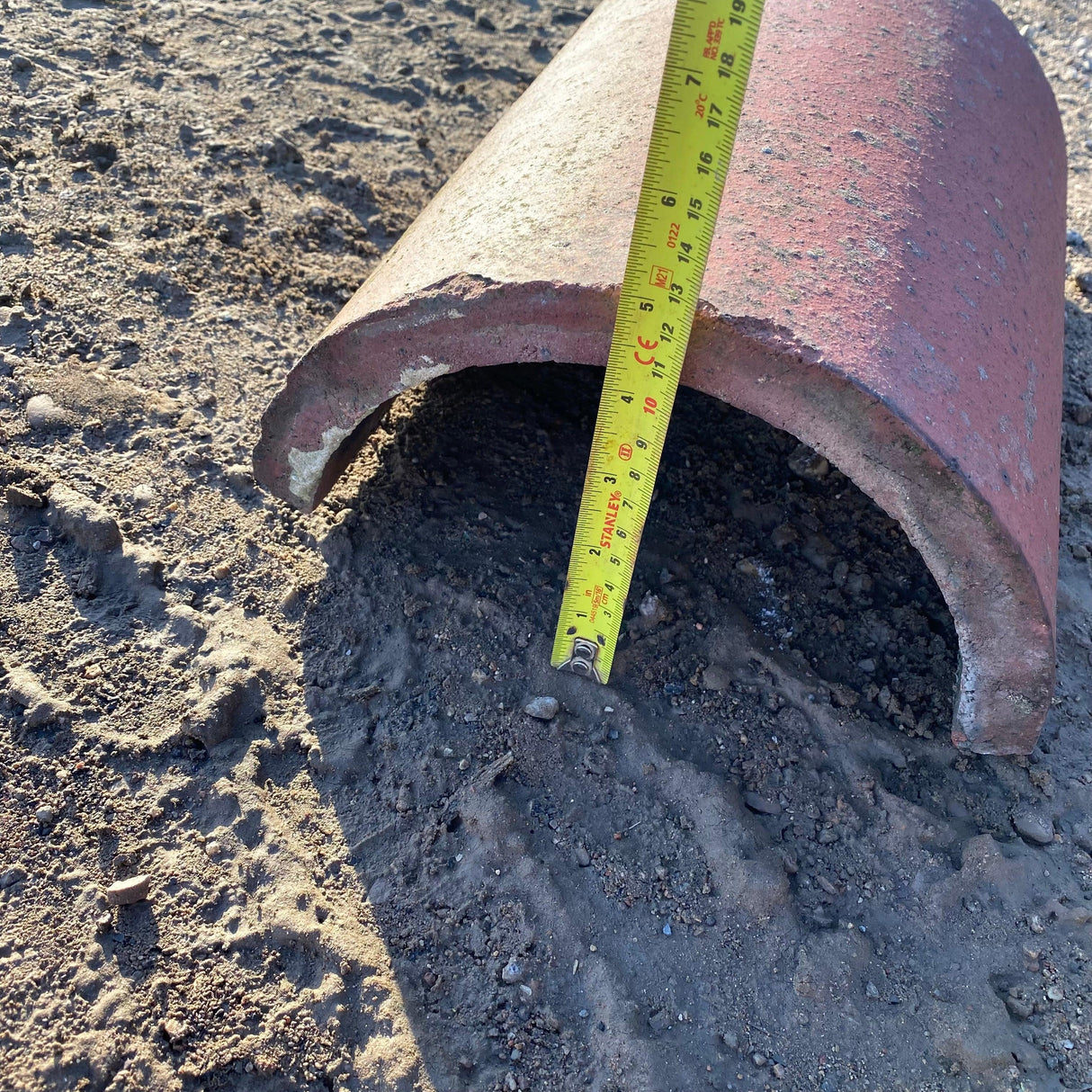 Reclaimed Clay Round Roof Ridge Tiles - Batch of 45 (Job Lot) - Reclaimed Brick Company