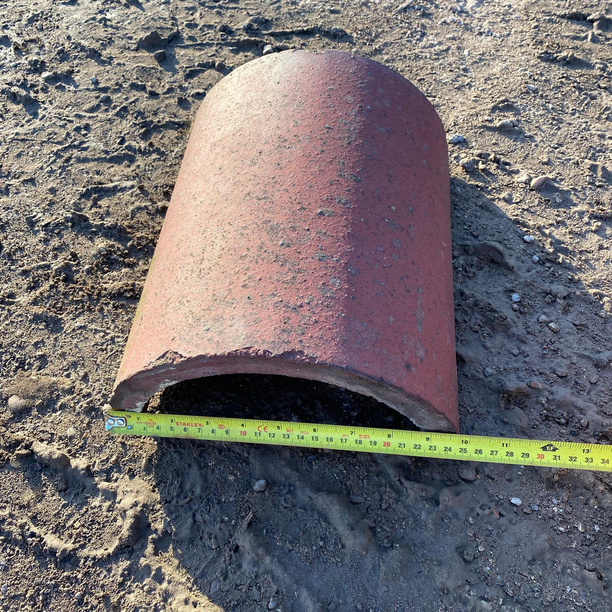 Reclaimed Clay Round Roof Ridge Tiles - Batch of 45 (Job Lot) - Reclaimed Brick Company