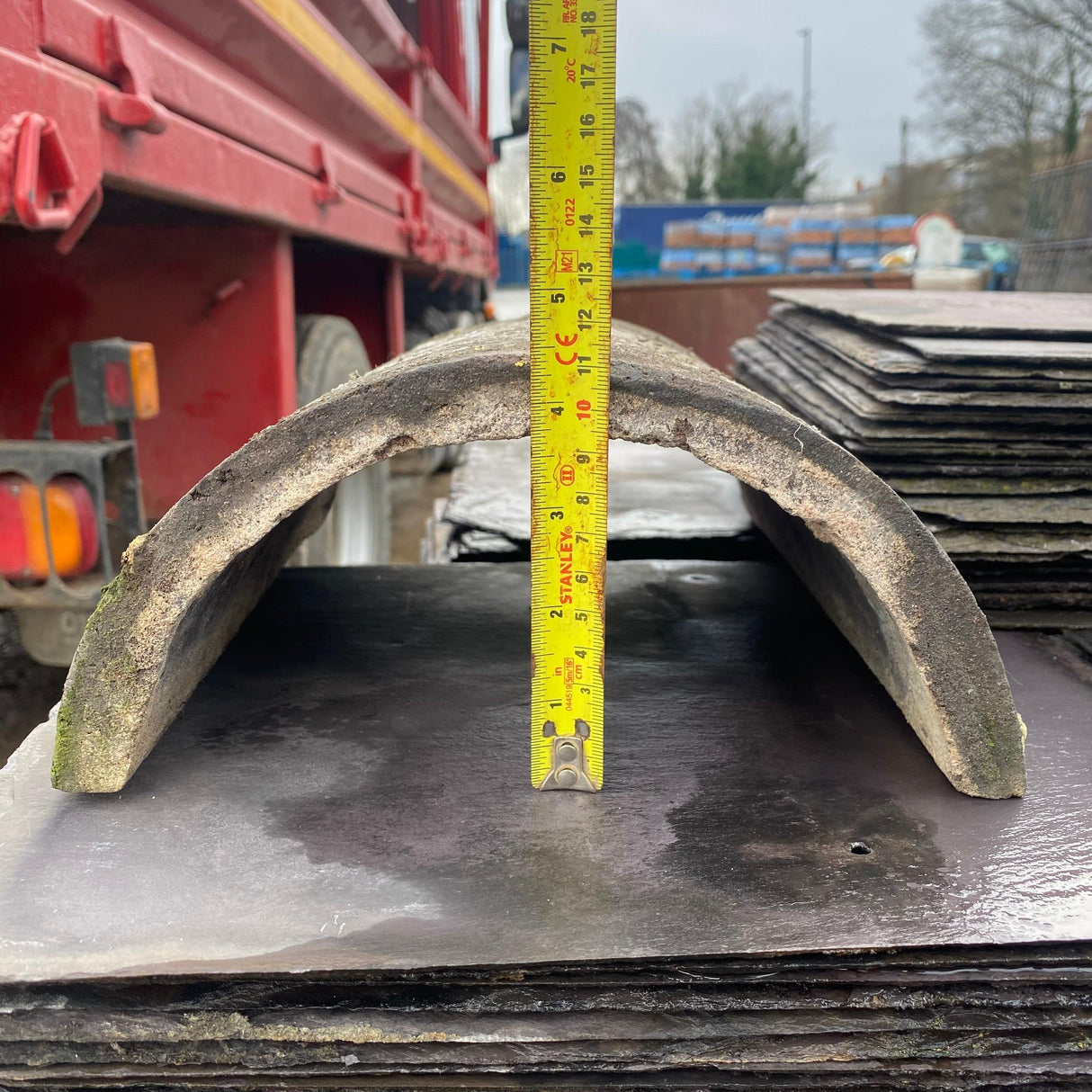 Reclaimed Clay Round Roof Ridge Tiles - Batch of 53 (Job Lot) - Reclaimed Brick Company