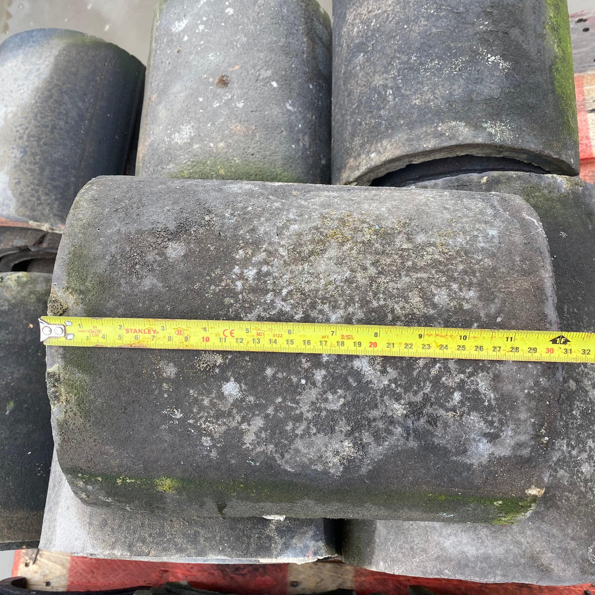 Reclaimed Clay Round Roof Ridge Tiles - Batch of 53 (Job Lot) - Reclaimed Brick Company