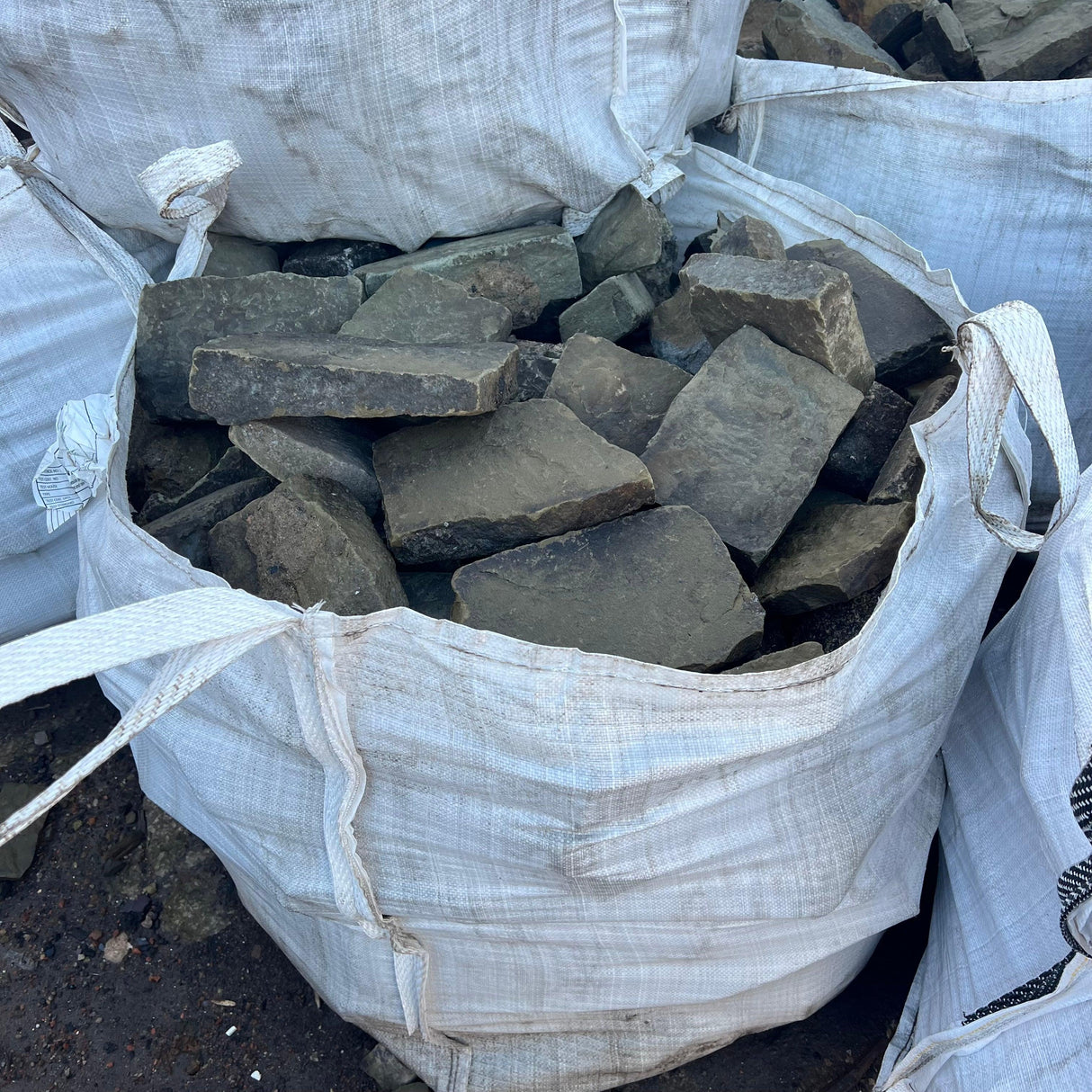 Reclaimed Cobble Split Dry Stone Walling in Bulk Bags - Reclaimed Brick Company