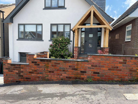 Reclaimed Common Blend Brick Wall, Dronfield, Derbyshire - Reclaimed Brick Company