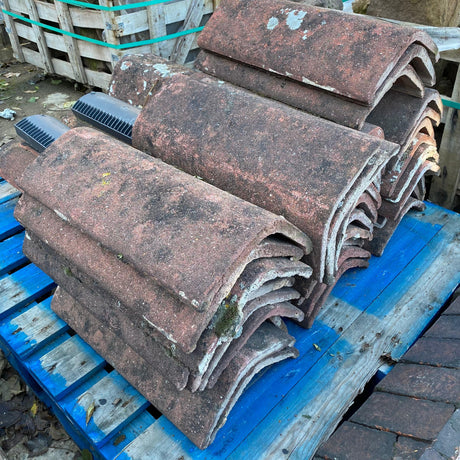 Reclaimed Concrete Ridge Tiles - (Job Lot) - Reclaimed Brick Company