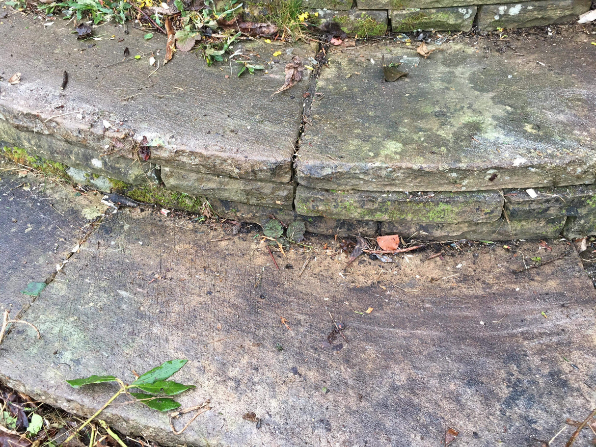 Reclaimed Curved York Flag Stone Steps - Reclaimed Brick Company