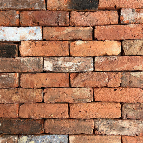 Reclaimed Farmhouse Blend Brick Slips / Tile - Cut From Real Reclaimed Bricks - Reclaimed Brick Company