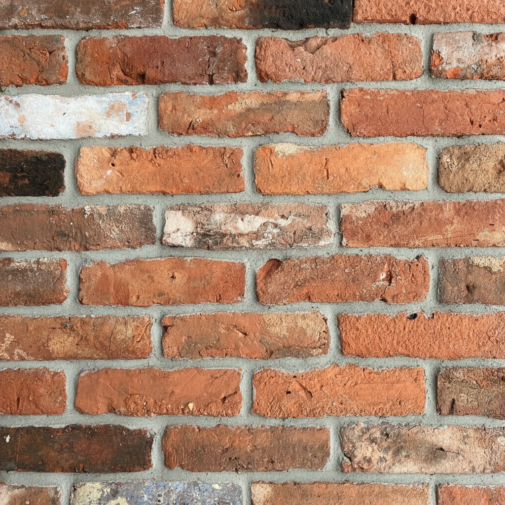 Reclaimed Farmhouse Blend Brick Slips - Cut From Real Reclaimed Bricks