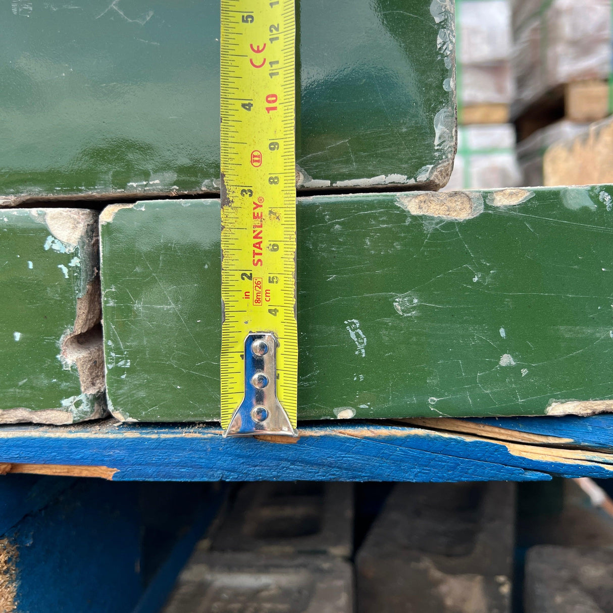 Reclaimed Green Glazed Tile Brick