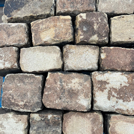 Reclaimed Grit Stone Cobble Setts - Bulk Bag - Reclaimed Brick Company
