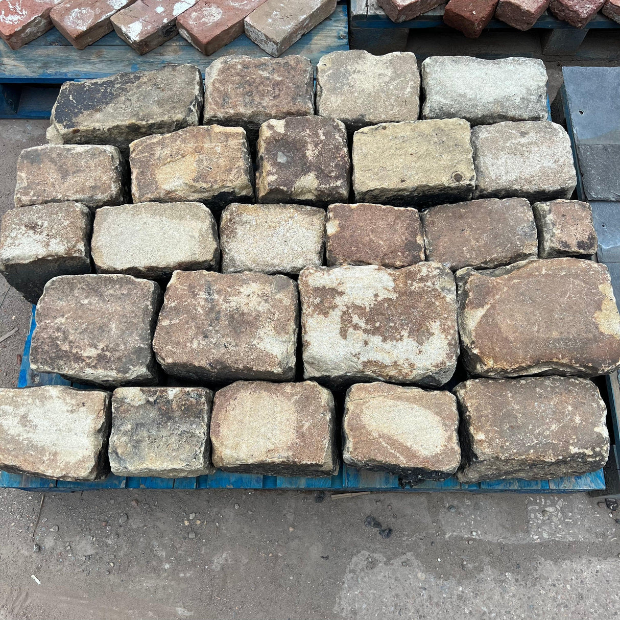 Reclaimed Grit Stone Cobble Setts - Bulk Bag - Reclaimed Brick Company