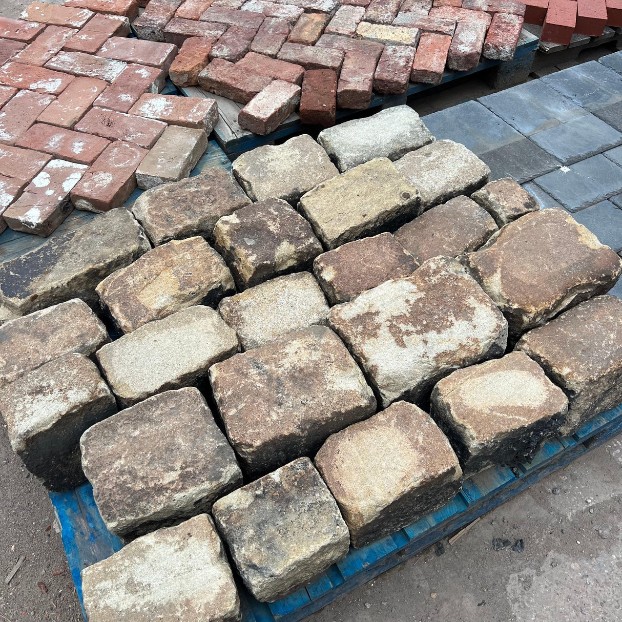 Reclaimed Grit Stone Cobble Setts - Bulk Bag - Reclaimed Brick Company