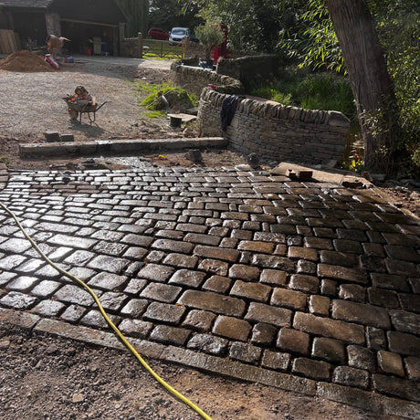 Reclaimed Grit Stone Cobbles - Reclaimed Brick Company