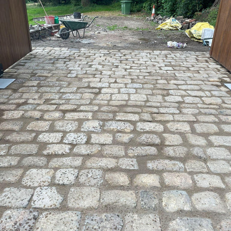 Reclaimed Grit Stone Cobbles - Reclaimed Brick Company