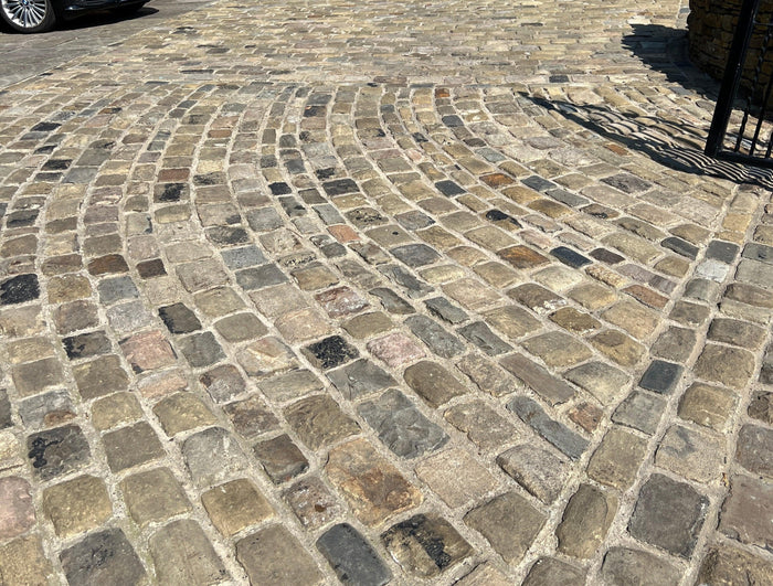 Reclaimed Grit Stone Cobbles - Reclaimed Brick Company