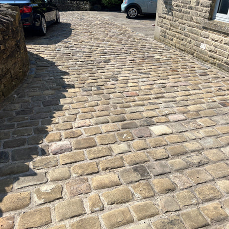 Reclaimed Grit Stone Cobbles - Reclaimed Brick Company