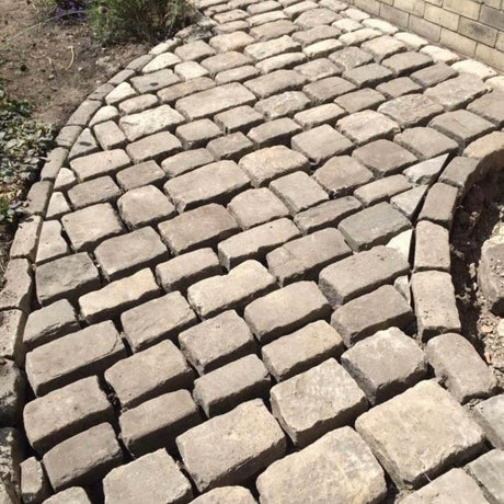Reclaimed Grit Stone Cobbles - Reclaimed Brick Company