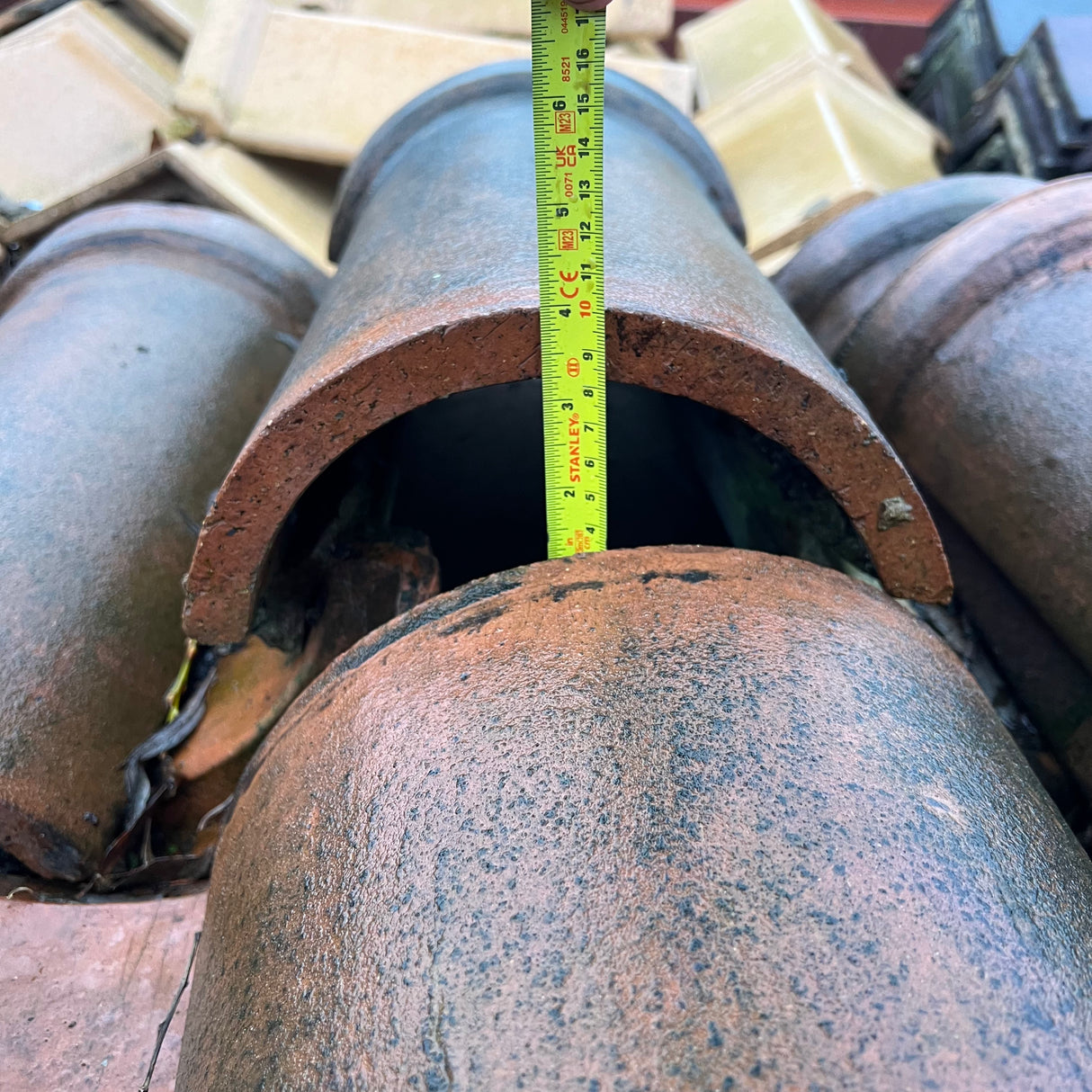 Reclaimed Half Round Ridge Tile - Job Lot of 45 - Reclaimed Brick Company