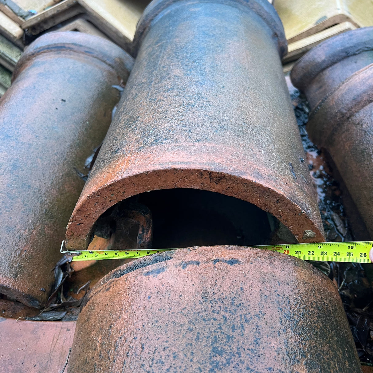 Reclaimed Half Round Ridge Tile - Job Lot of 45 - Reclaimed Brick Company