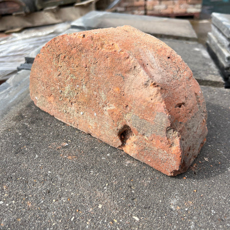 Reclaimed Handmade Half Round Moon Coping Bricks - Reclaimed Brick Company