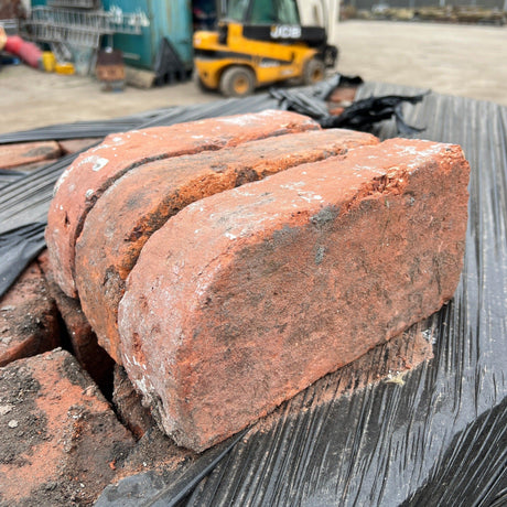 Reclaimed Handmade Single Bullnose Bricks - Reclaimed Brick Company