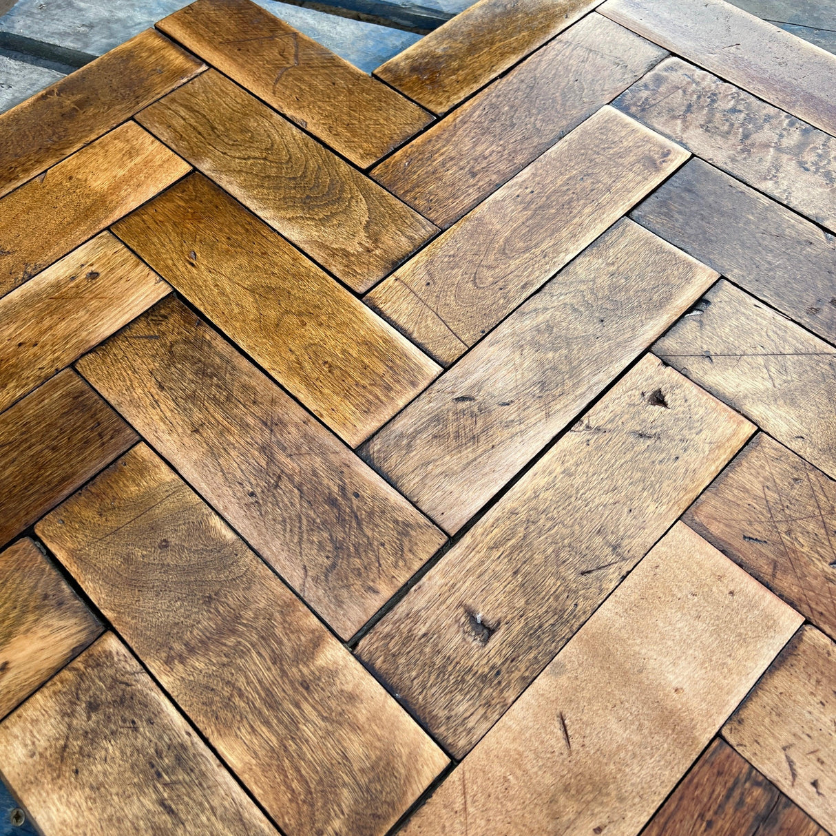 Reclaimed Hardwood Parquet Flooring - (Uncleaned) - Reclaimed Brick Company