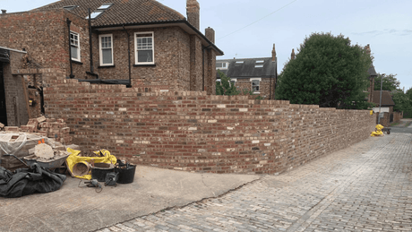 Reclaimed Brick Garden Wall