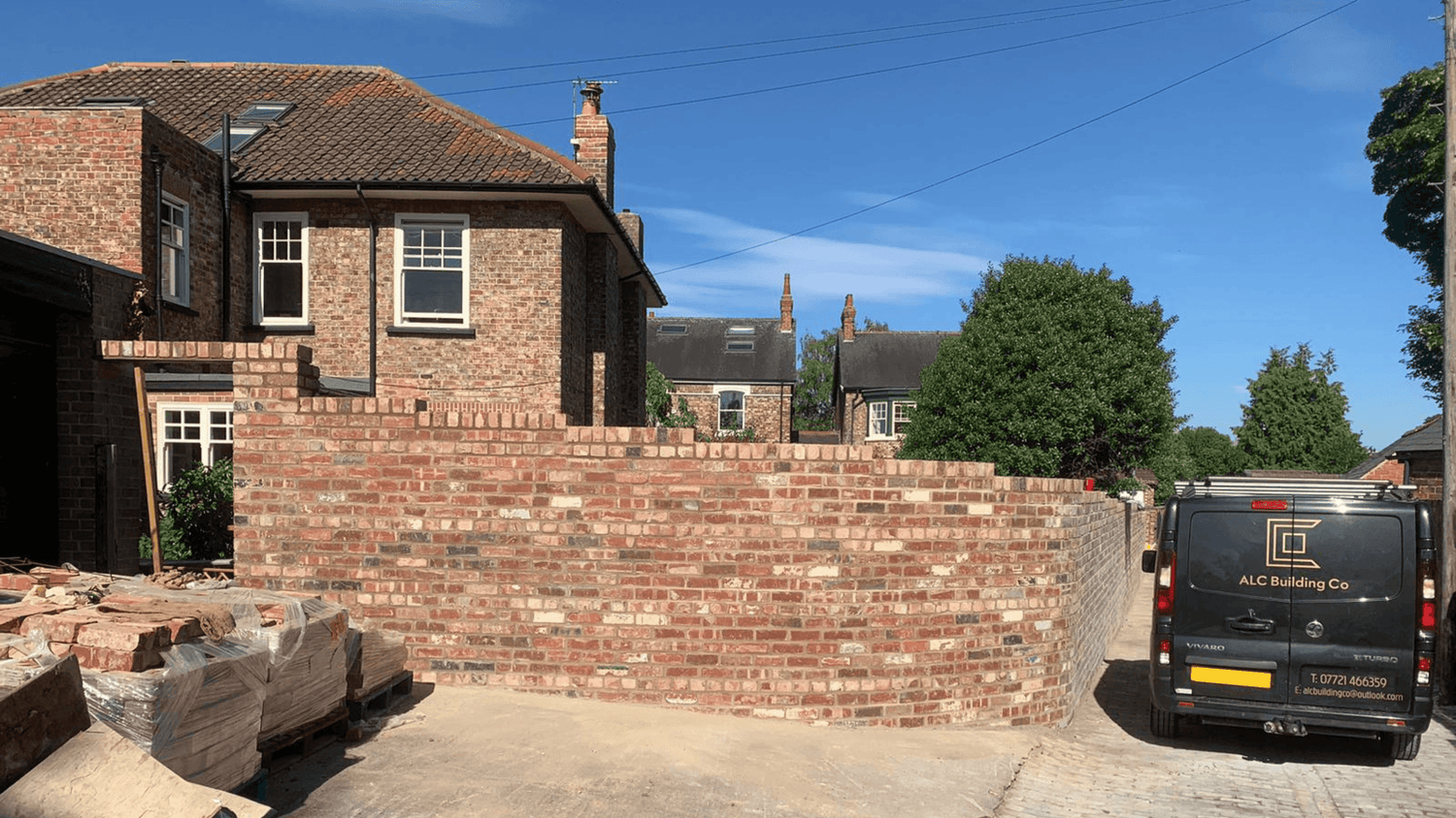 Reclaimed Brick Garden Wall