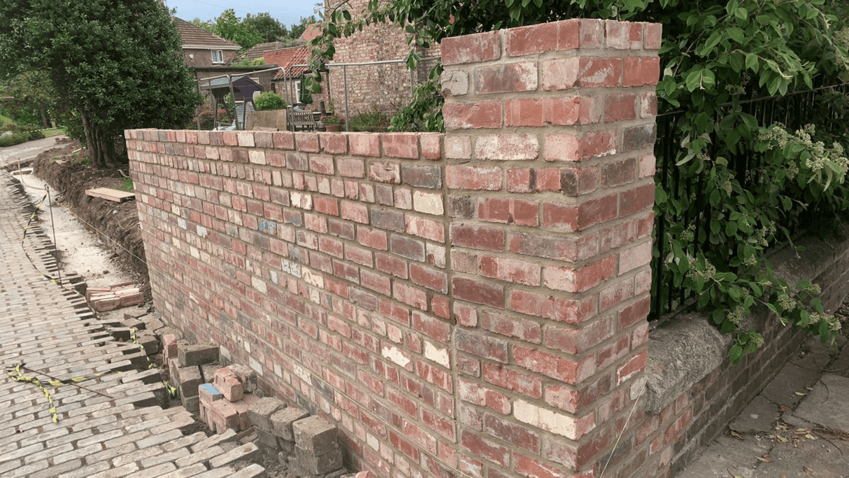 Reclaimed Brick Garden Wall