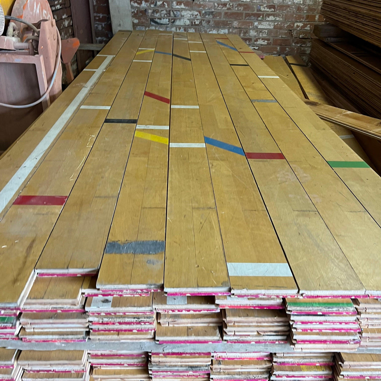 Reclaimed Junkers Beech Sports Hall Hardwood Timber Flooring Boards (Per SQM) - Reclaimed Brick Company
