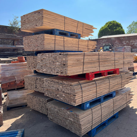 Products Reclaimed Junkers Beech Sports Hall Hardwood Timber Flooring Boards (Per SQM)