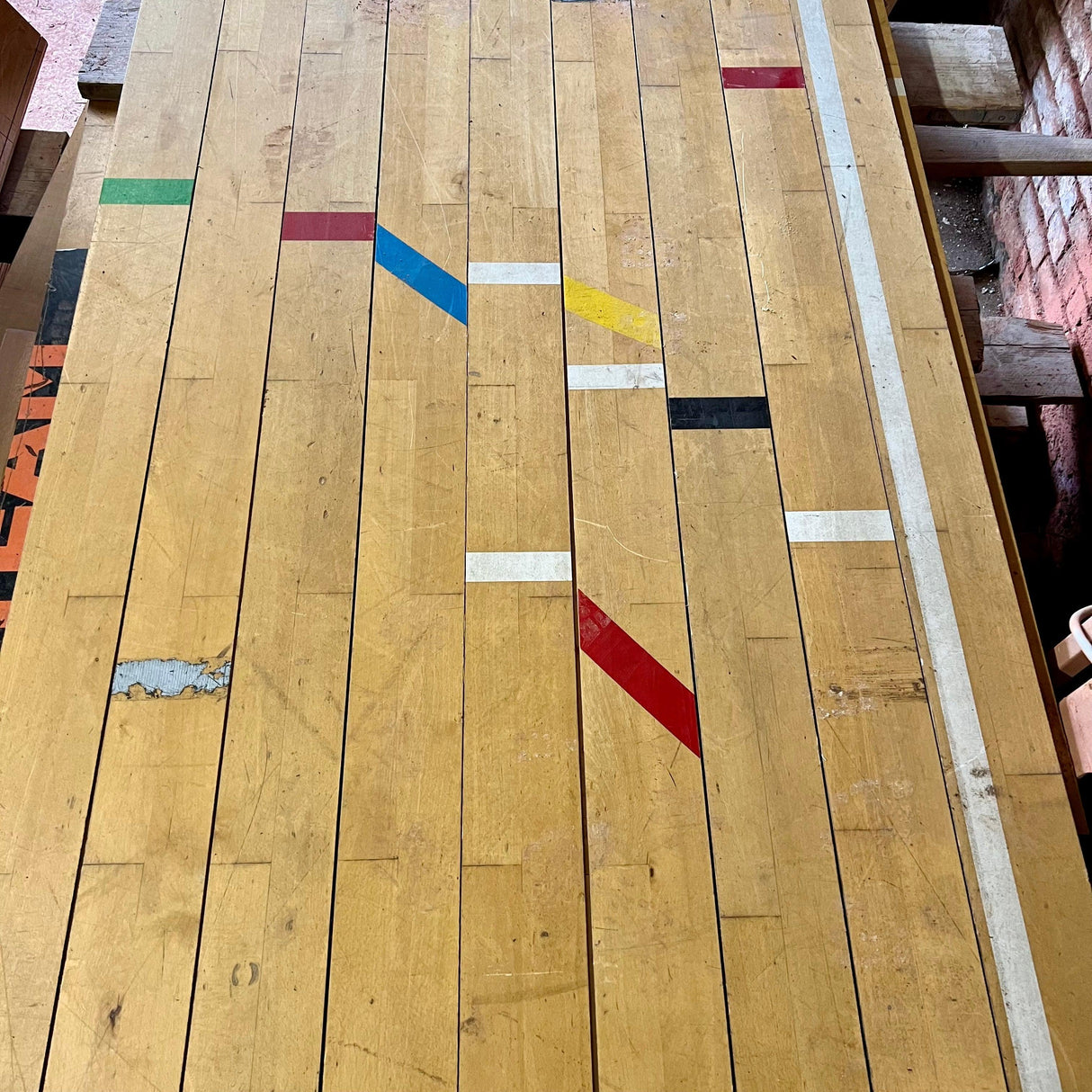 Reclaimed Junkers Beech Sports Hall Hardwood Timber Flooring Boards (Per SQM) - Reclaimed Brick Company