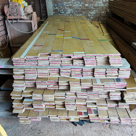 Reclaimed Junkers Beech Sports Hall Hardwood Timber Flooring Boards (Per SQM) - Reclaimed Brick Company