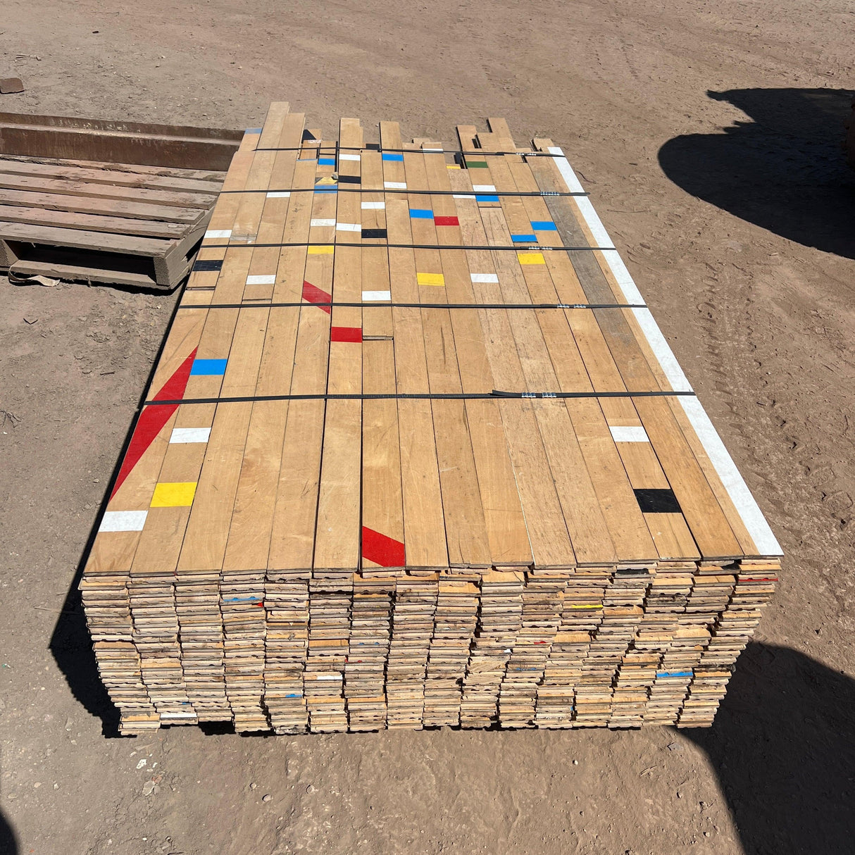 Reclaimed Junkers Beech Sports Hall Hardwood Timber Flooring Boards (Per SQM)