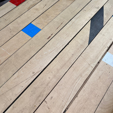 Reclaimed Junkers Beech Sports Hall Hardwood Timber Flooring Boards (Per SQM)