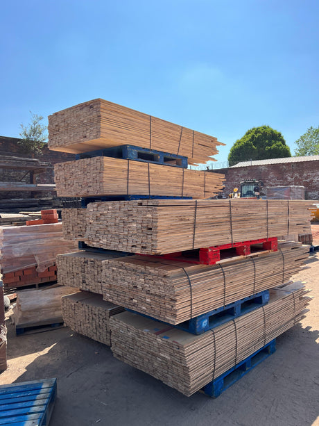 Products Reclaimed Junkers Beech Sports Hall Hardwood Timber Flooring Boards (Per SQM)