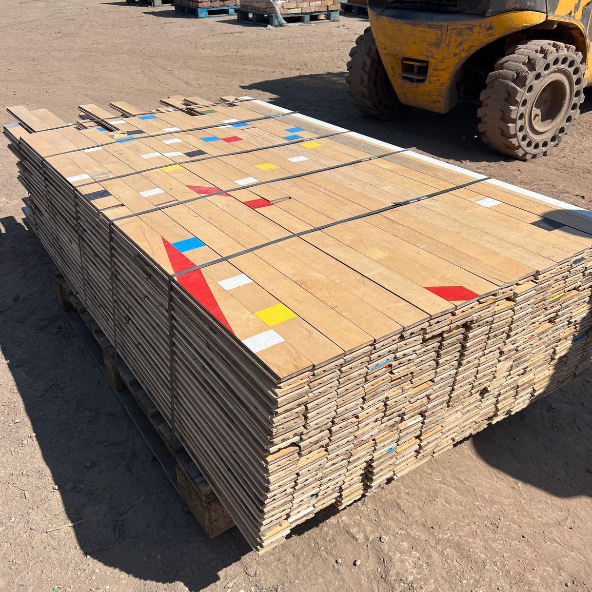 Reclaimed Junkers Beech Sports Hall Hardwood Timber Flooring Boards (Per SQM)