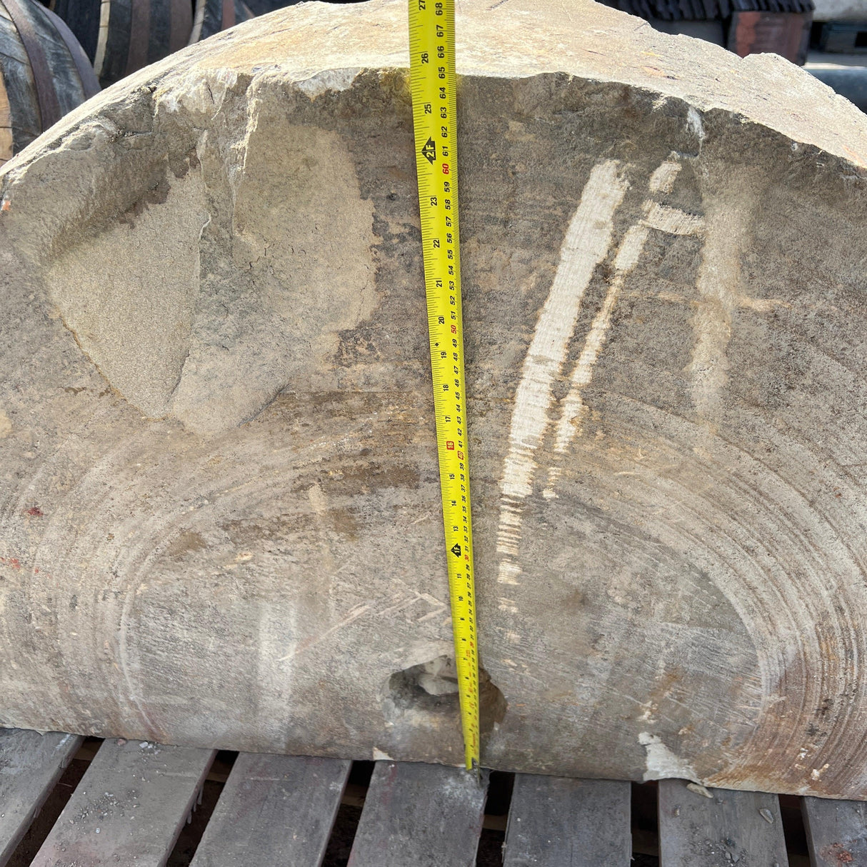 Reclaimed Large Half Stone Grinding Wheel - Reclaimed Brick Company