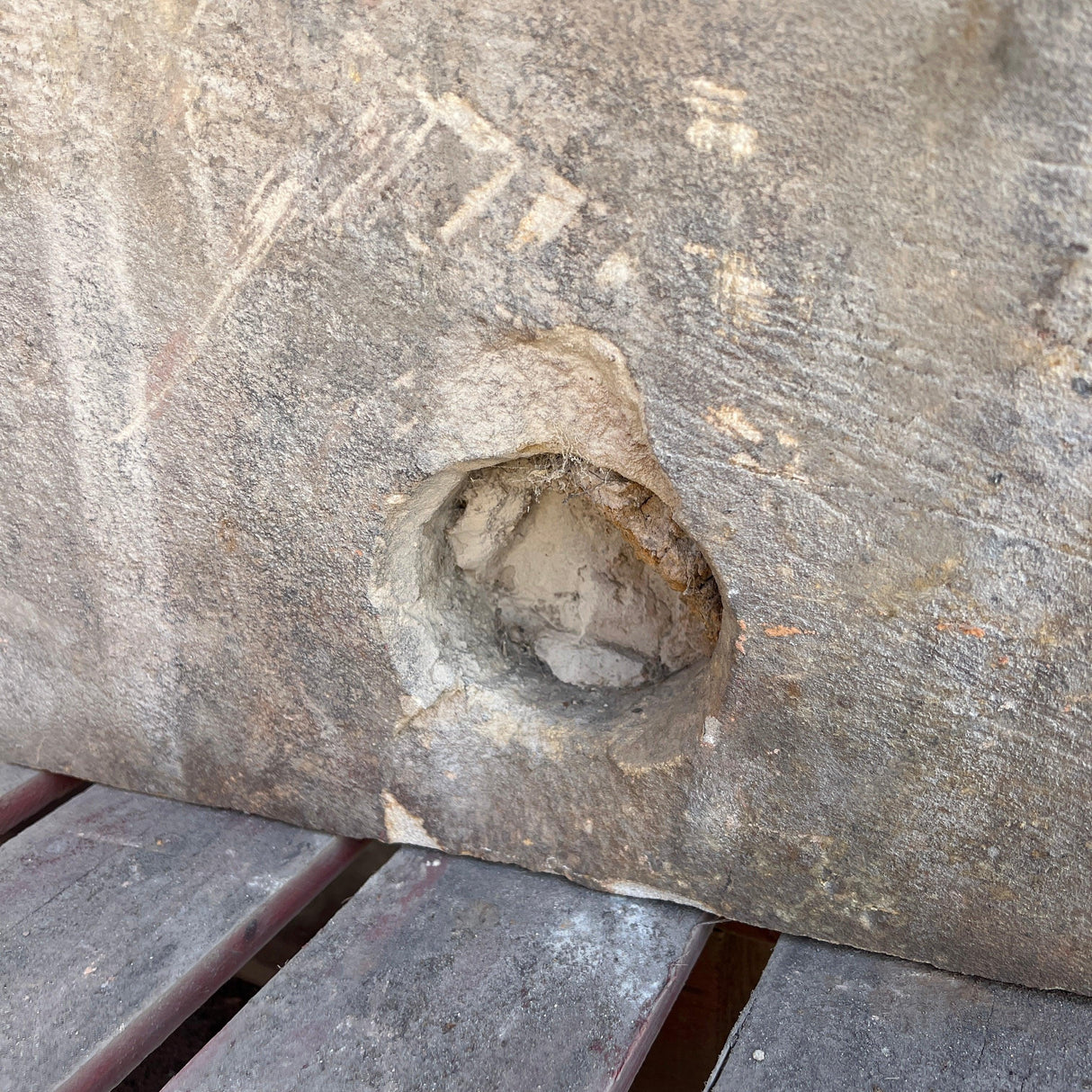 Reclaimed Large Half Stone Grinding Wheel - Reclaimed Brick Company