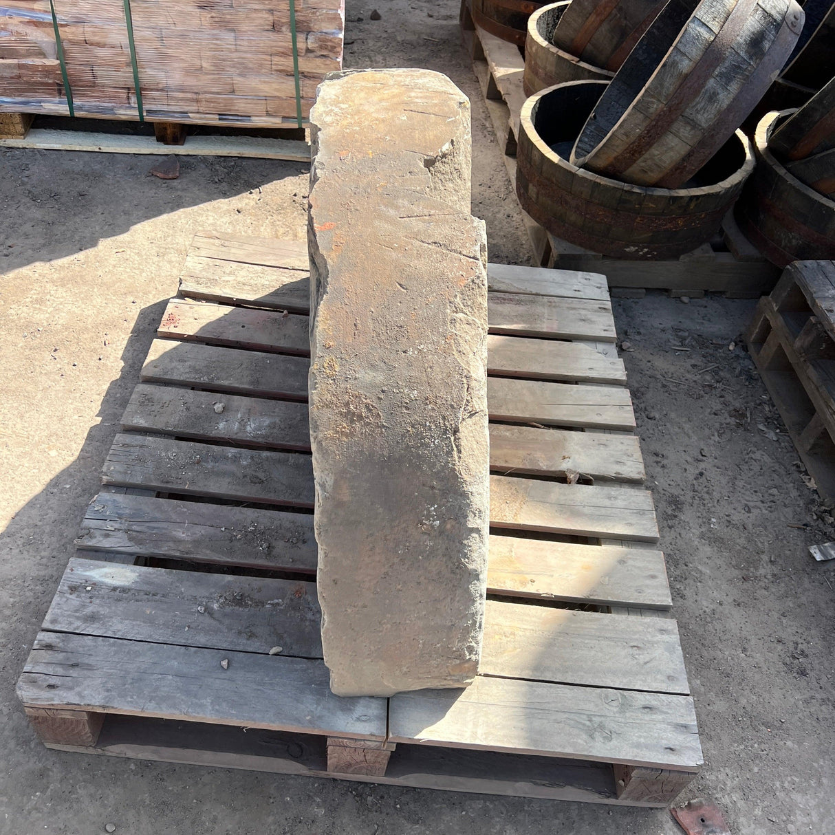 Reclaimed Large Half Stone Grinding Wheel - Reclaimed Brick Company