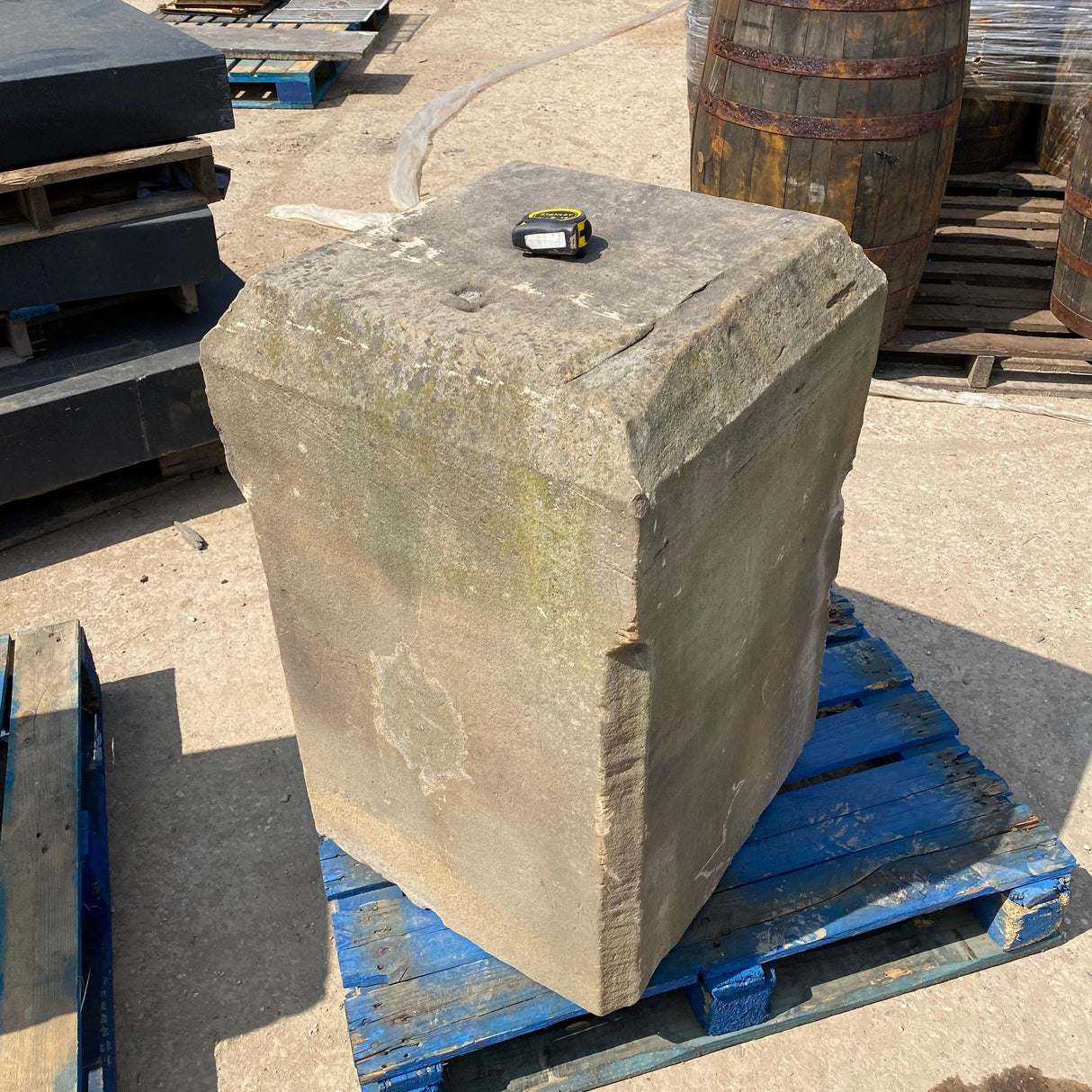 Reclaimed Large Stone Statue Base - Reclaimed Brick Company