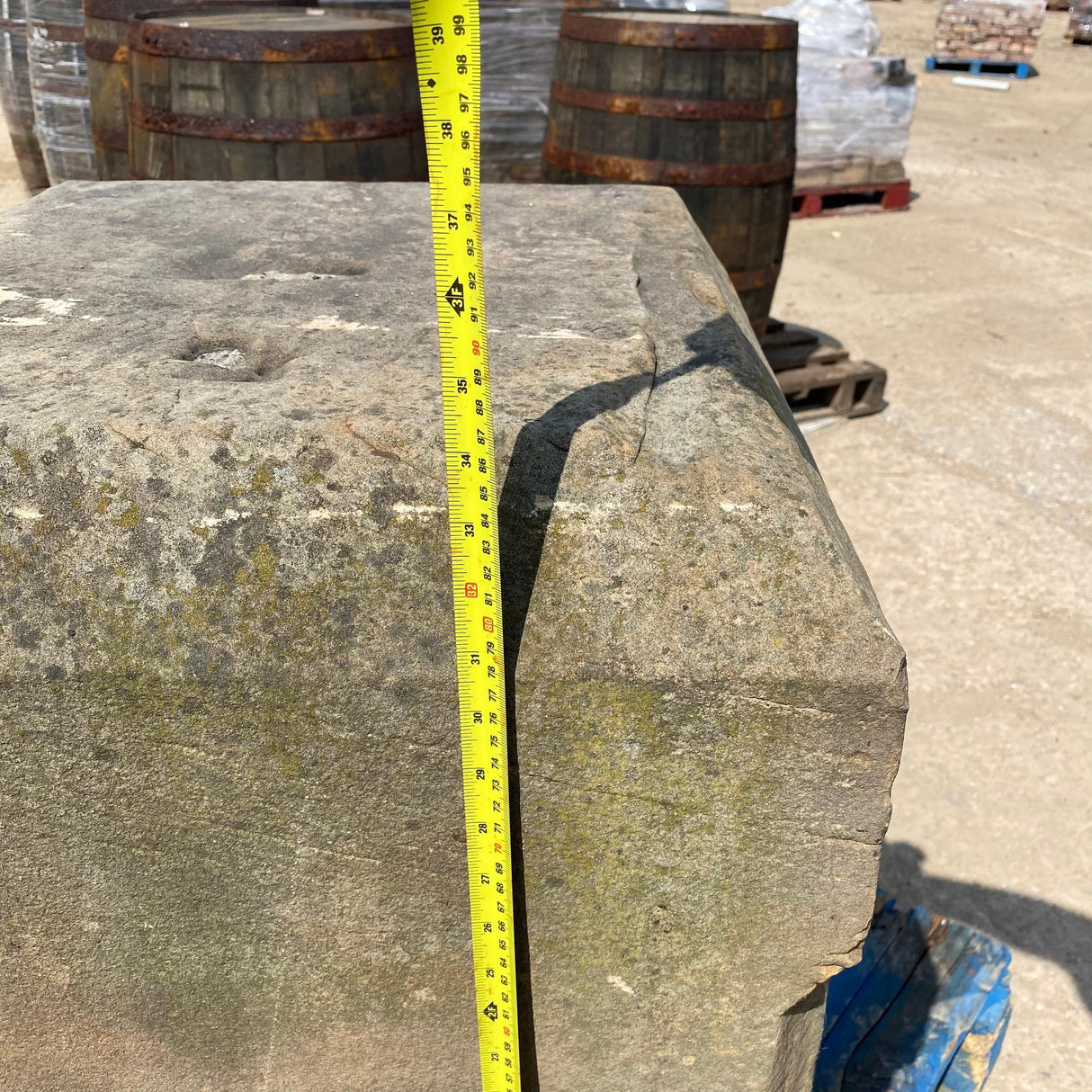 Reclaimed Large Stone Statue Base - Reclaimed Brick Company