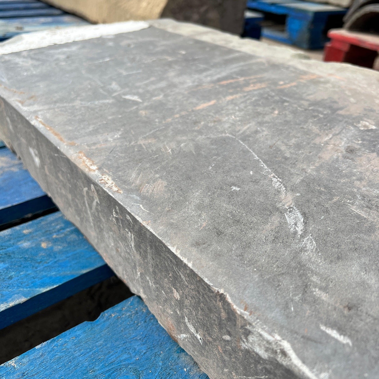 Reclaimed Limestone Steps - 52” - Reclaimed Brick Company